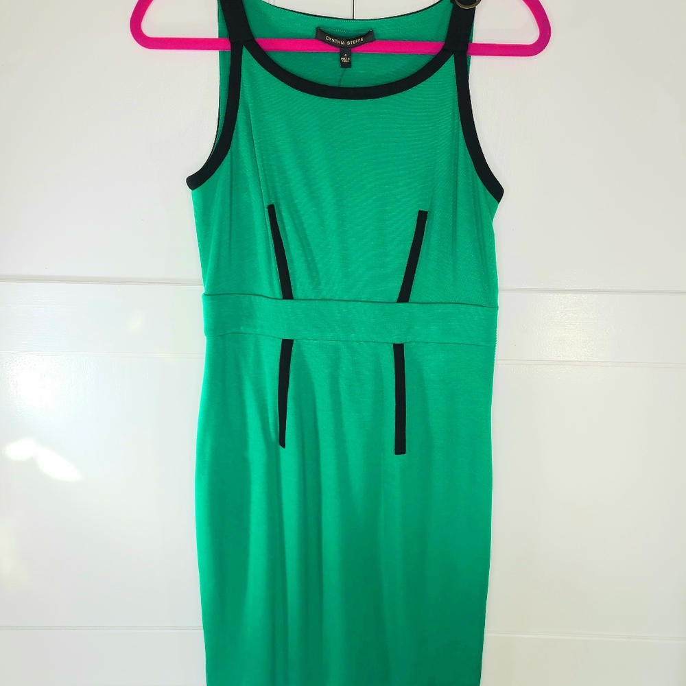 NWT Cynthia Steffee green sleeveless dress